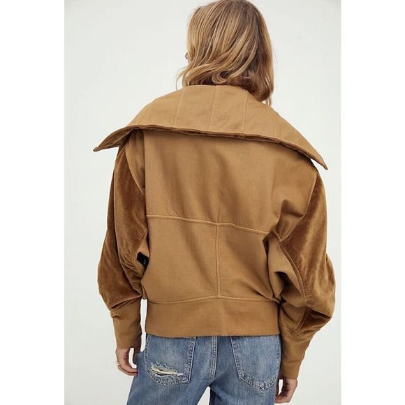 Free People x Nicholas K Bastie Sweatshirt Jacket Earth $498 - Picture 2 of 10